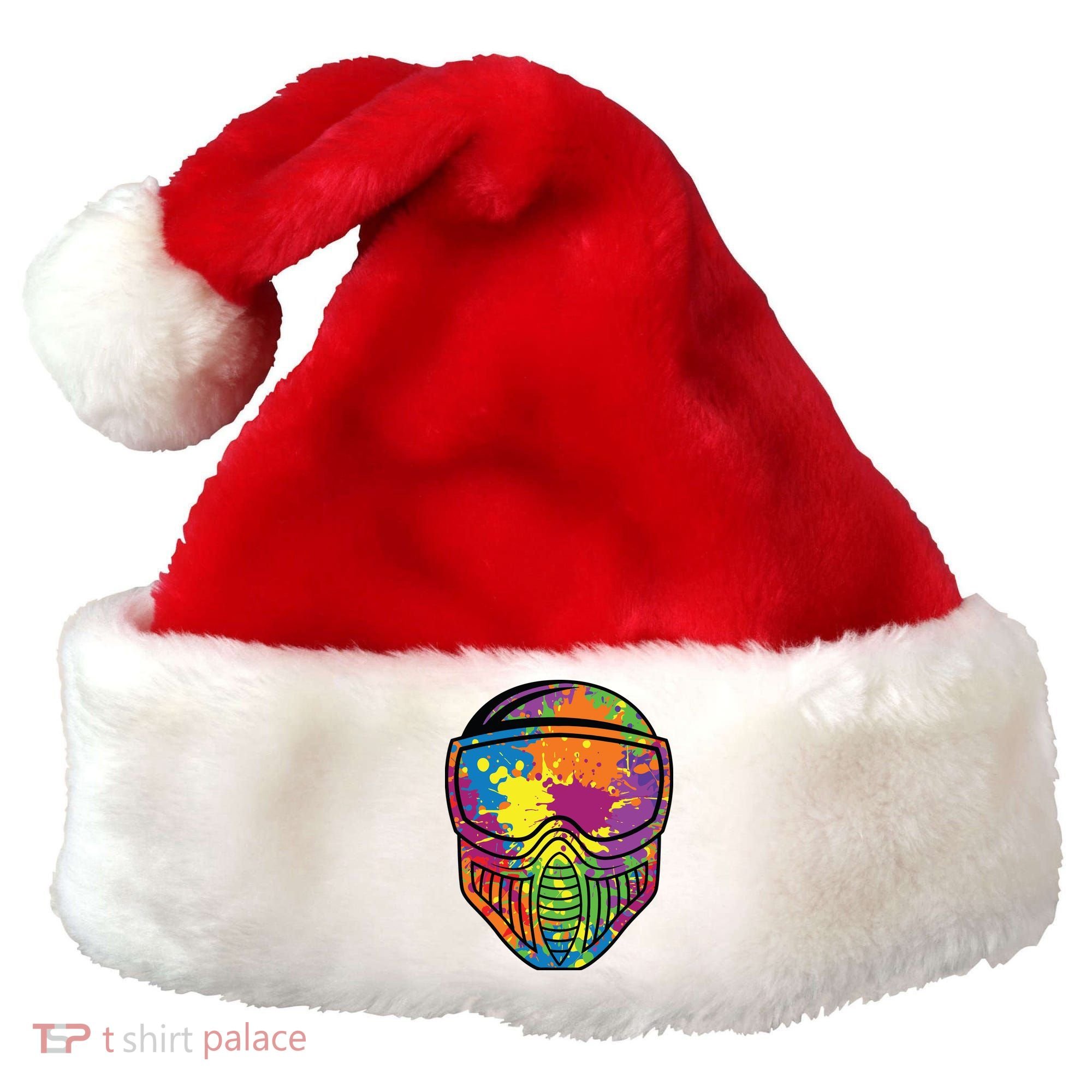 Paintball Mask Paint Shooting Paintballer Air Gun Santa Hat