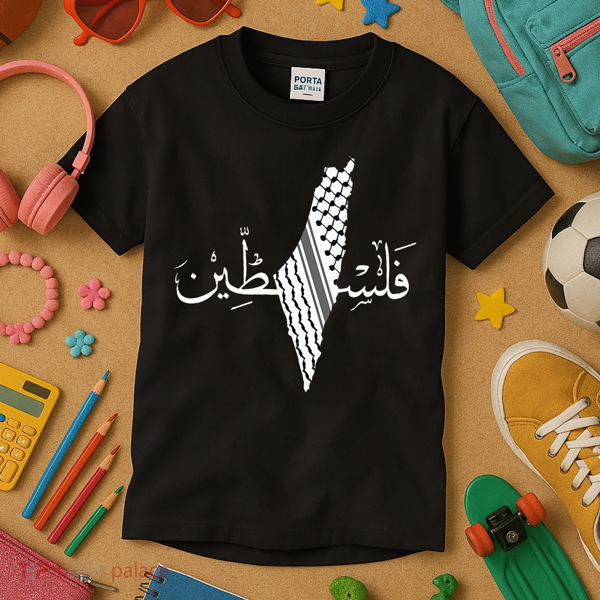 Palestine Map Palestinian Free Palestine Kids T-Shirt