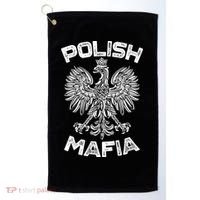 Polish Mafia Poland Polish Eagle Polska Dyngus Day Gift Golf Towel thumb 0