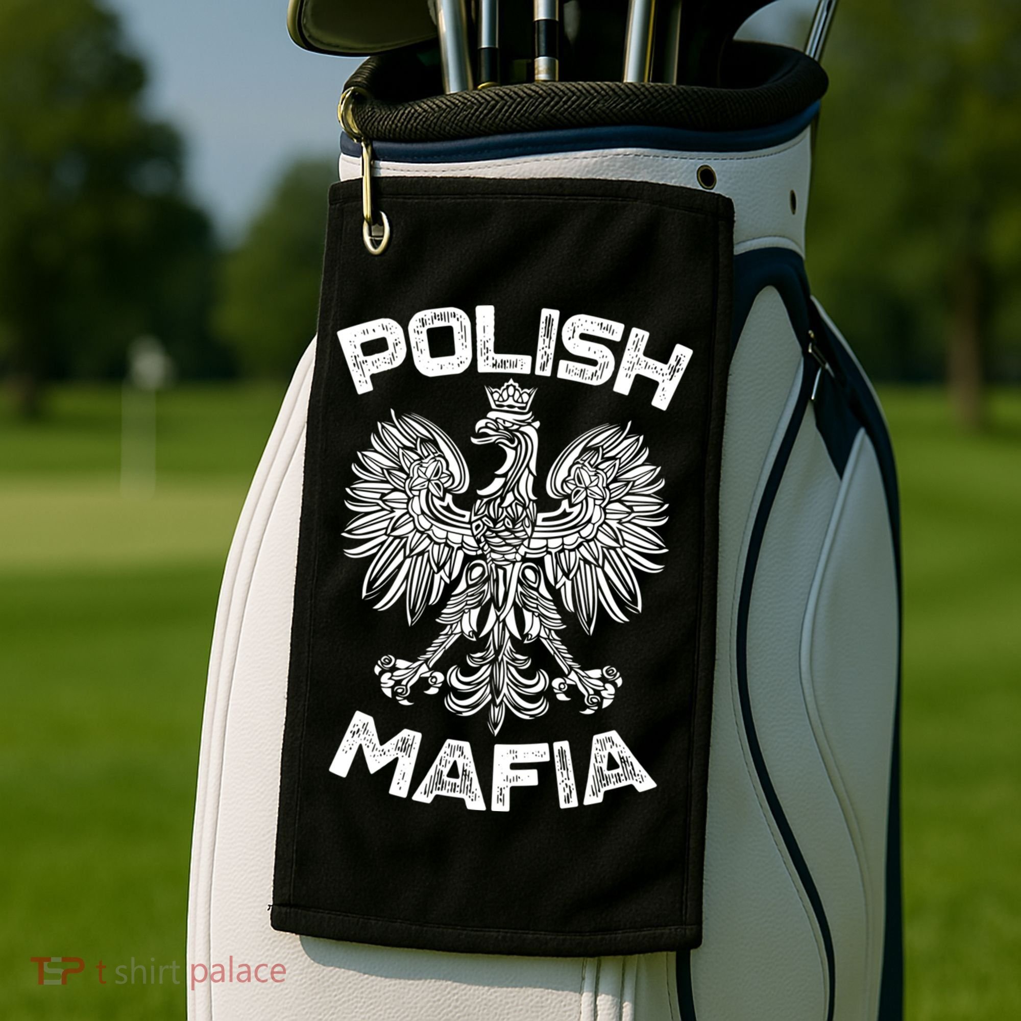 Polish Mafia Poland Polish Eagle Polska Dyngus Day Gift Golf Towel