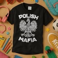 Polish Mafia Poland Polish Eagle Polska Dyngus Day Gift Kids T-Shirt thumb 3