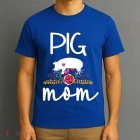 Pig Mom Proud Pig Farmer Pig Owner Pig Mother Gift T-Shirt thumb 3