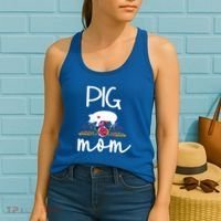 Pig Mom Proud Pig Farmer Pig Owner Pig Mother Gift Women's Tank Top thumb 2
