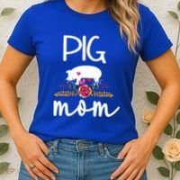 Pig Mom Proud Pig Farmer Pig Owner Pig Mother Gift Women's T-Shirt thumb 2