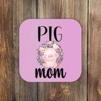 Pig Mom Proud Pig Farmer Pig Owner Pig Mother Gift Coaster thumb 0