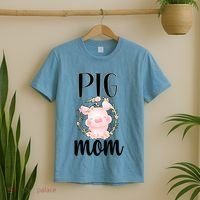 Pig Mom Proud Pig Farmer Pig Owner Pig Mother Gift T-Shirt thumb 2