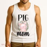 Pig Mom Proud Pig Farmer Pig Owner Pig Mother Gift Tank Top thumb 3