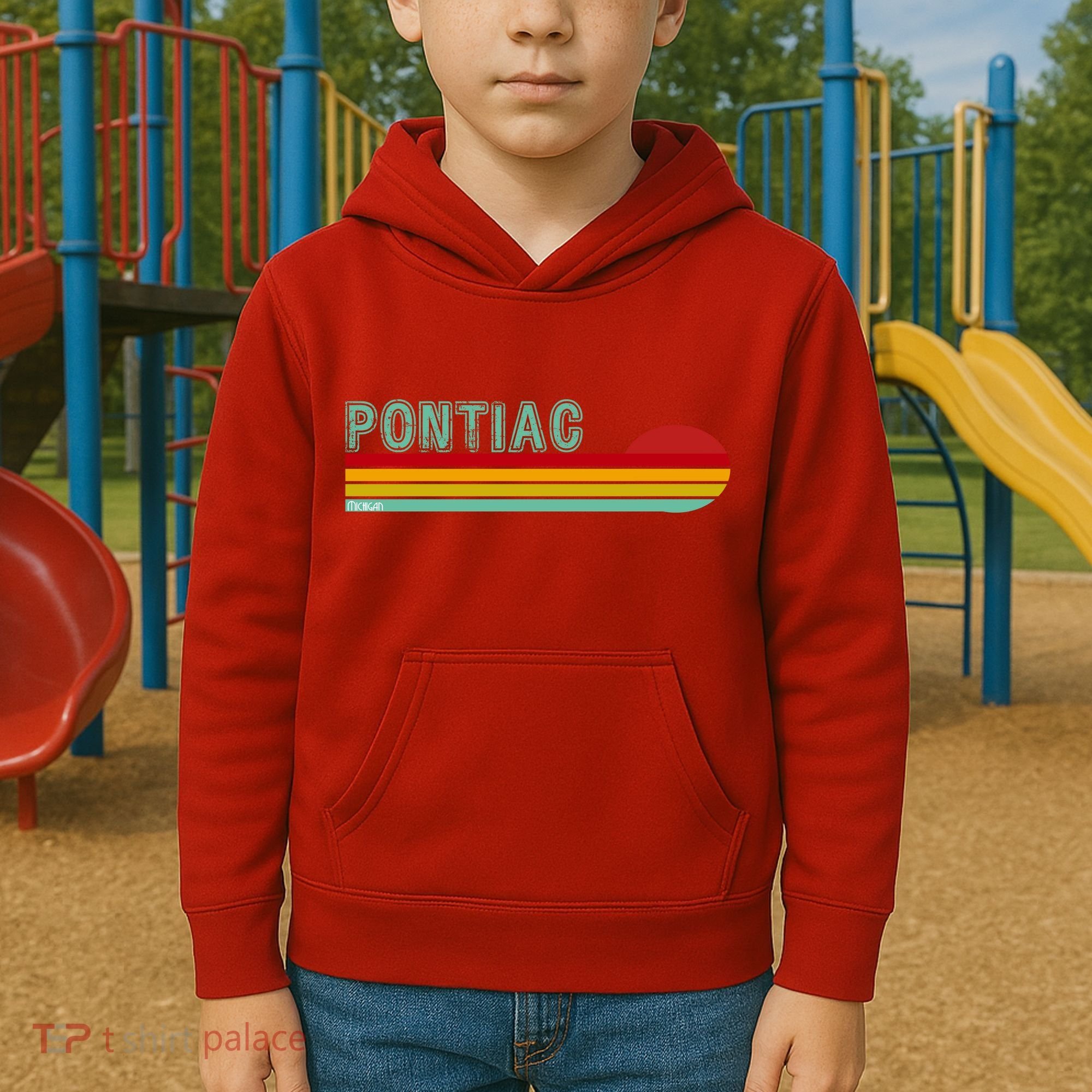 Pontiac Michigan Kids Hoodie