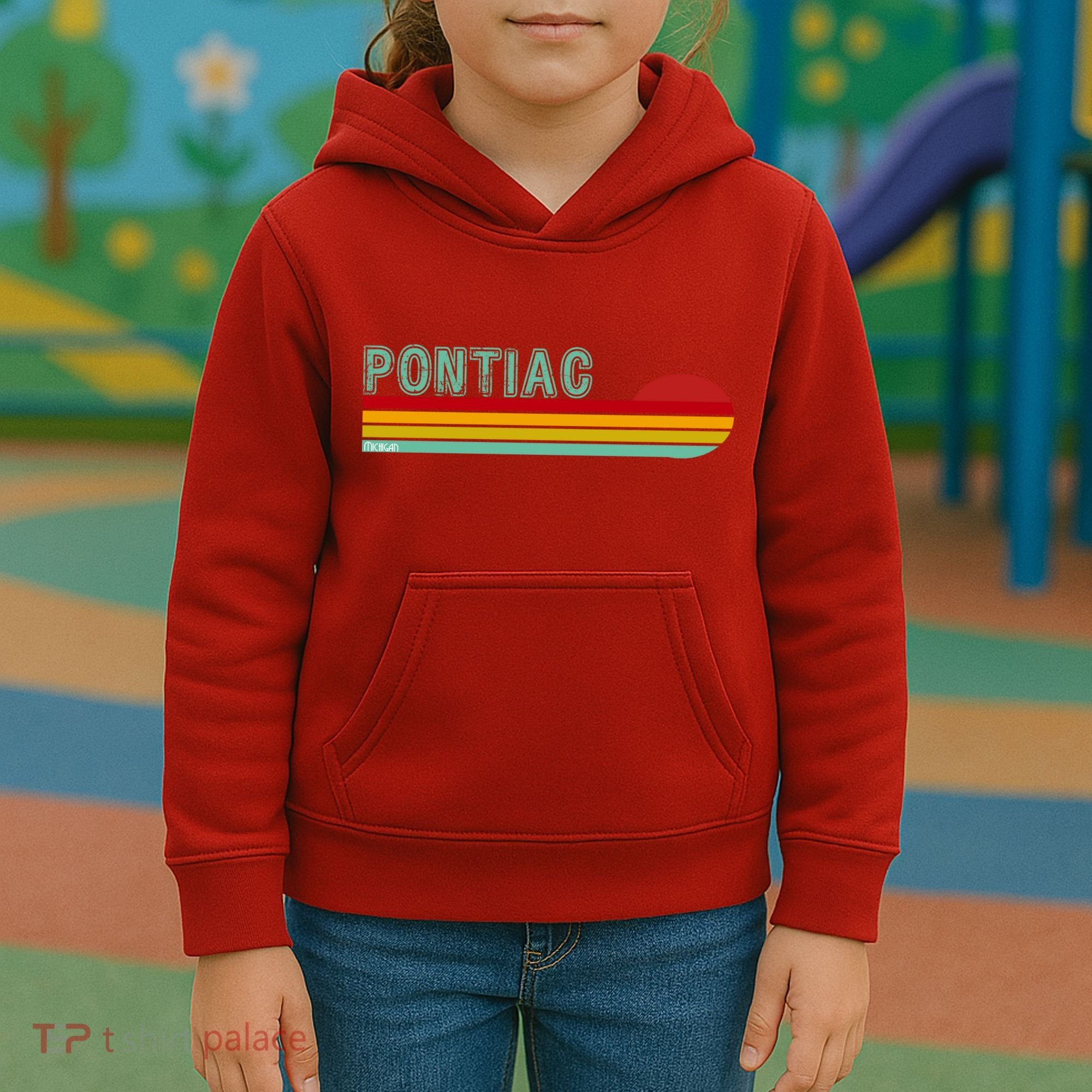 Pontiac Michigan Kids Hoodie
