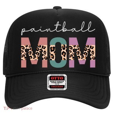 Paintball Mom Paintball Lovers Gift Funny Mom Leopard Cute Gift Hat