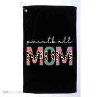 Paintball Mom Paintball Lovers Gift Funny Mom Leopard Cute Gift Golf Towel thumb 0
