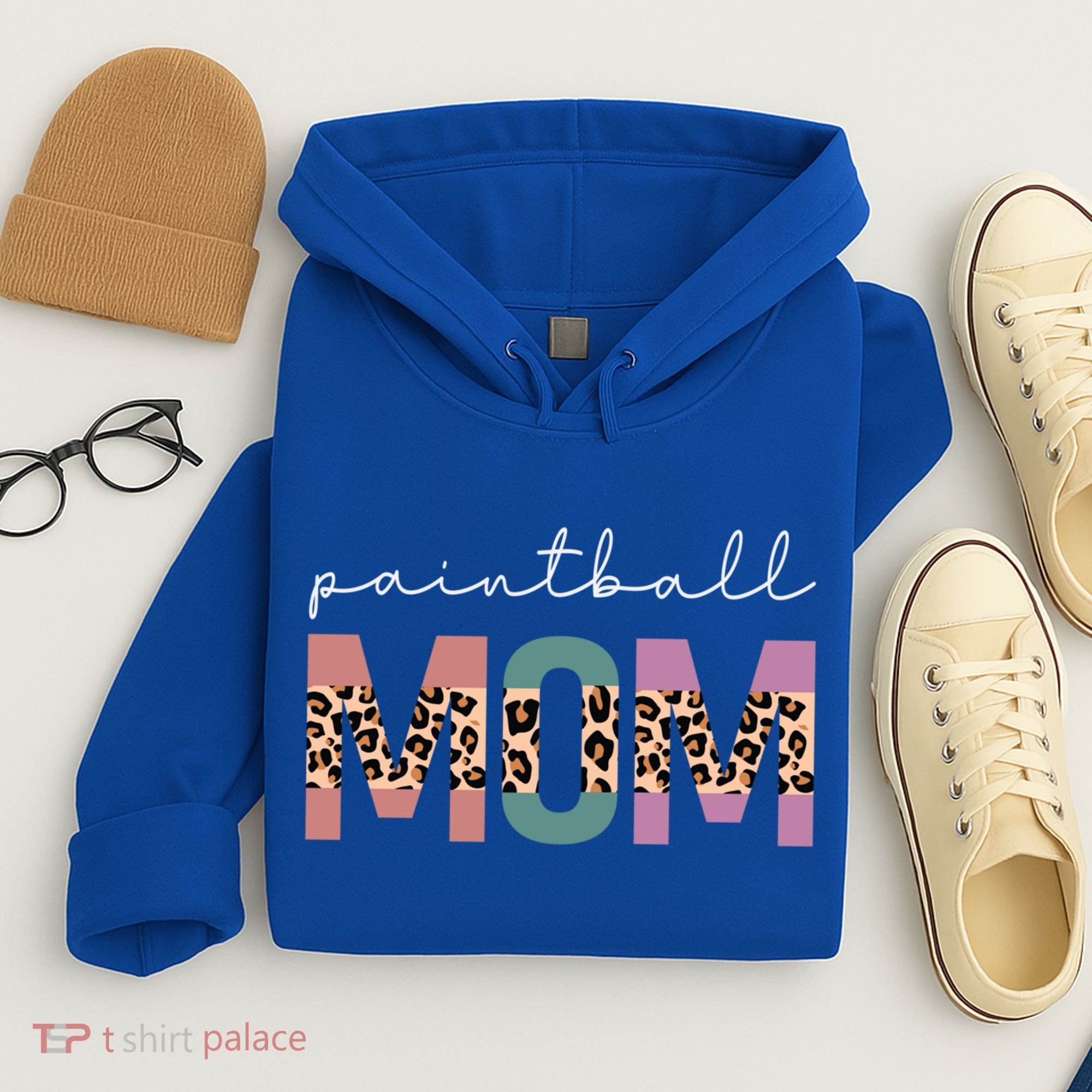 Paintball Mom Paintball Lovers Gift Funny Mom Leopard Cute Gift Hoodie