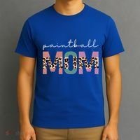 Paintball Mom Paintball Lovers Gift Funny Mom Leopard Cute Gift T-Shirt thumb 3