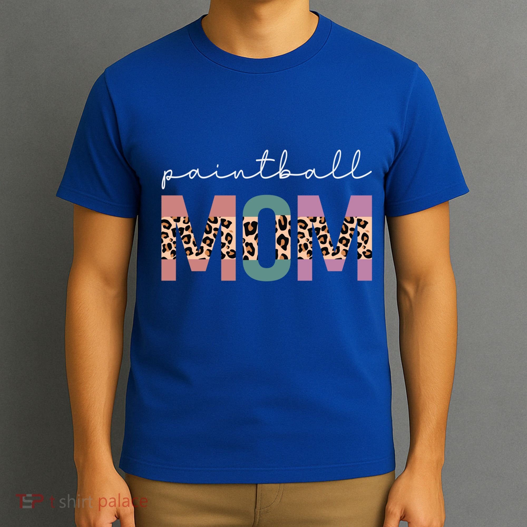 Paintball Mom Paintball Lovers Gift Funny Mom Leopard Cute Gift T-Shirt