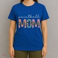 Paintball Mom Paintball Lovers Gift Funny Mom Leopard Cute Gift T-Shirt thumb 4