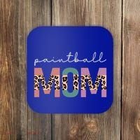 Paintball Mom Paintball Lovers Gift Funny Mom Leopard Cute Gift Coaster thumb 0