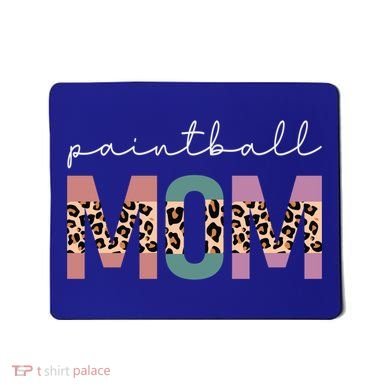 Paintball Mom Paintball Lovers Gift Funny Mom Leopard Cute Gift Mousepad