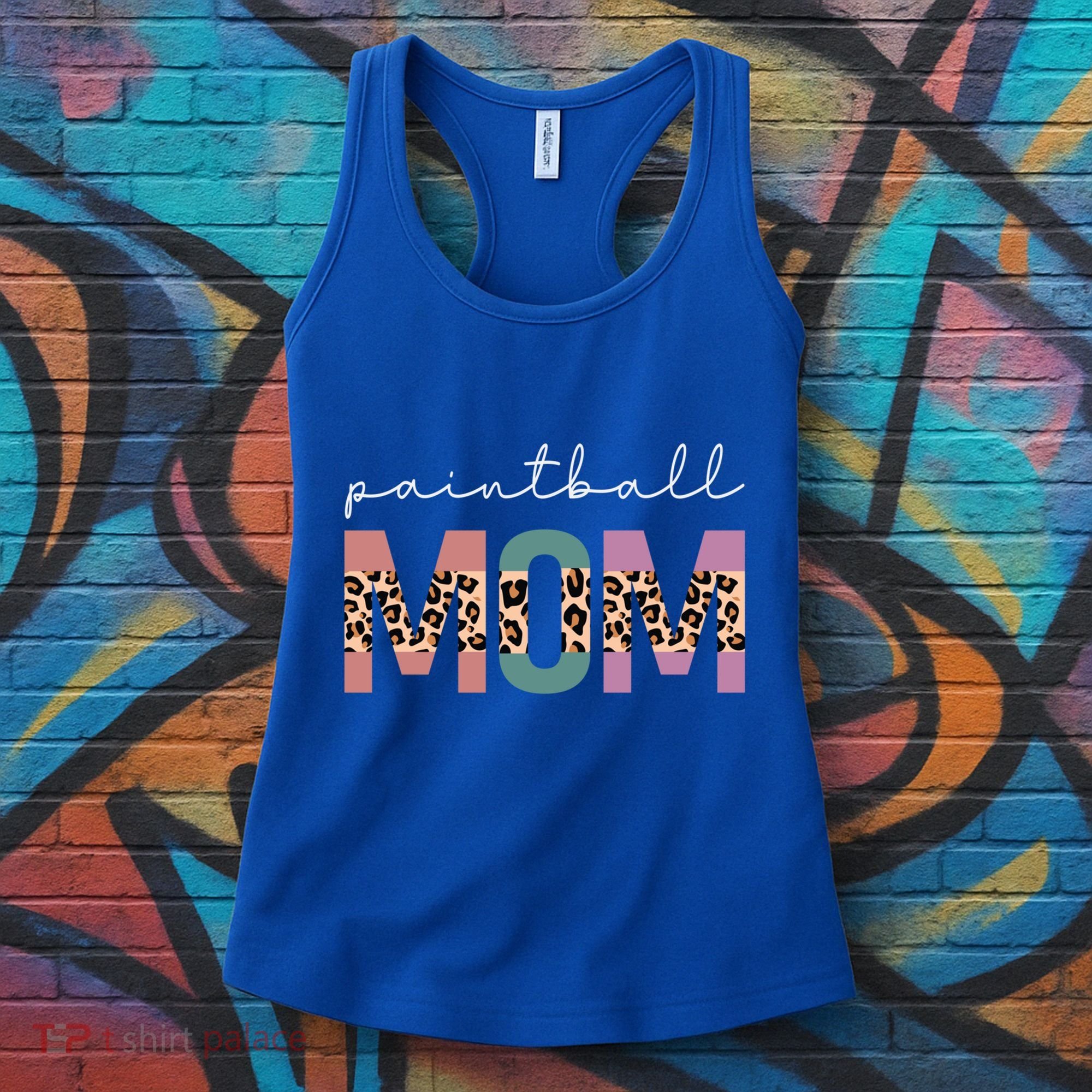 Paintball Mom Paintball Lovers Gift Funny Mom Leopard Cute Gift Women's Tank Top