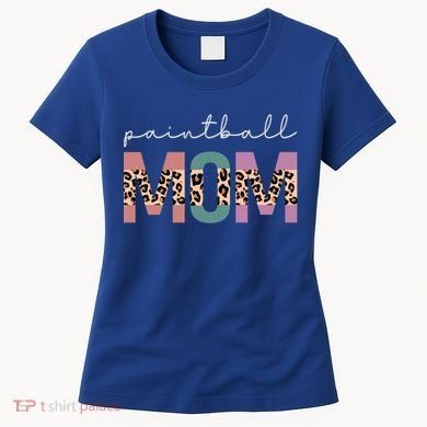 Paintball Mom Paintball Lovers Gift Funny Mom Leopard Cute Gift Women's T-Shirt