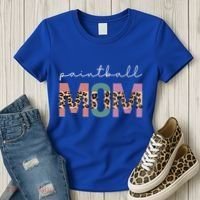 Paintball Mom Paintball Lovers Gift Funny Mom Leopard Cute Gift Women's T-Shirt thumb 3