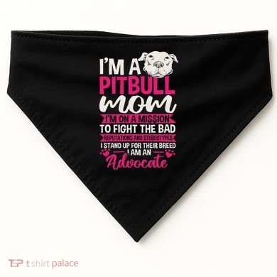 Pitbull Mom Pit Bull Terrier Mommy Pibble Mother's Day USA-Made Doggie Bandana