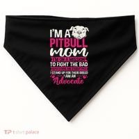 Pitbull Mom Pit Bull Terrier Mommy Pibble Mother's Day USA-Made Doggie Bandana thumb 0