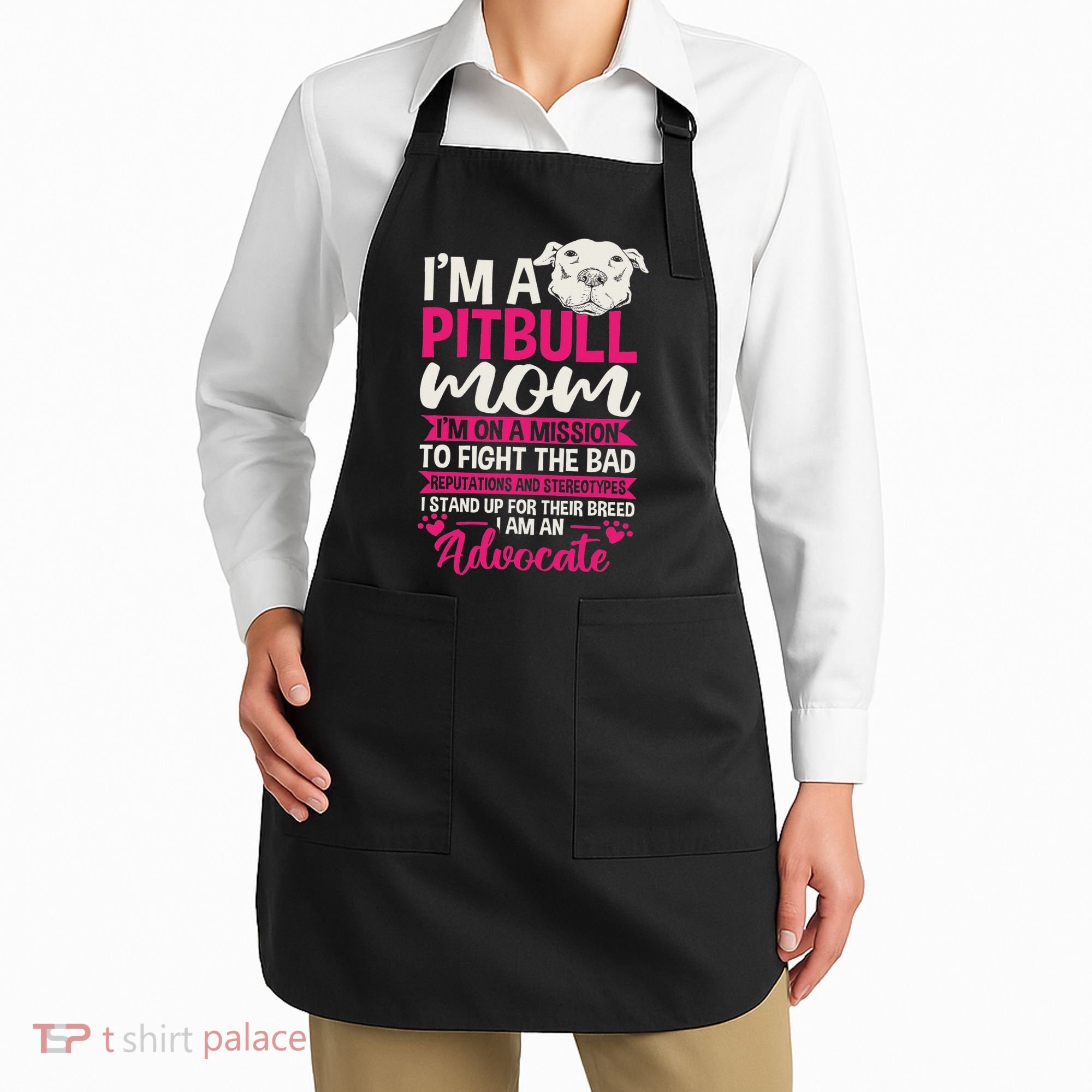 Pitbull Mom Pit Bull Terrier Mommy Pibble Mother's Day Apron