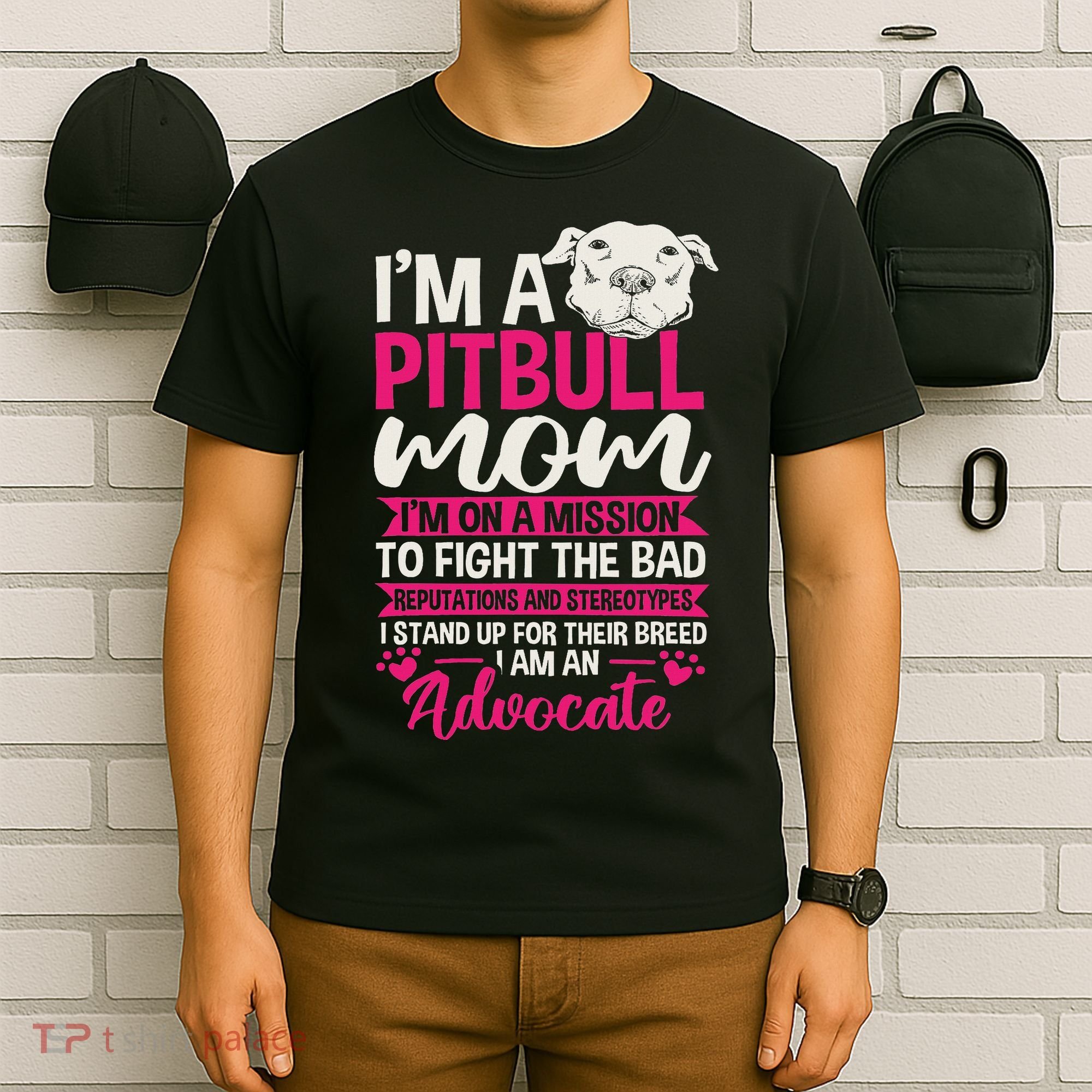 Pitbull Mom Pit Bull Terrier Mommy Pibble Mother's Day T-Shirt