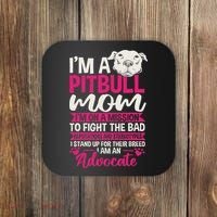 Pitbull Mom Pit Bull Terrier Mommy Pibble Mother's Day Coaster thumb 0