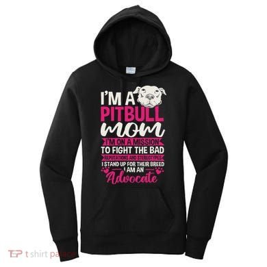 Pitbull Mom Pit Bull Terrier Mommy Pibble Mother's Day Women's Hoodie