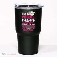 Pitbull Mom Pit Bull Terrier Mommy Pibble Mother's Day Tumbler thumb 0