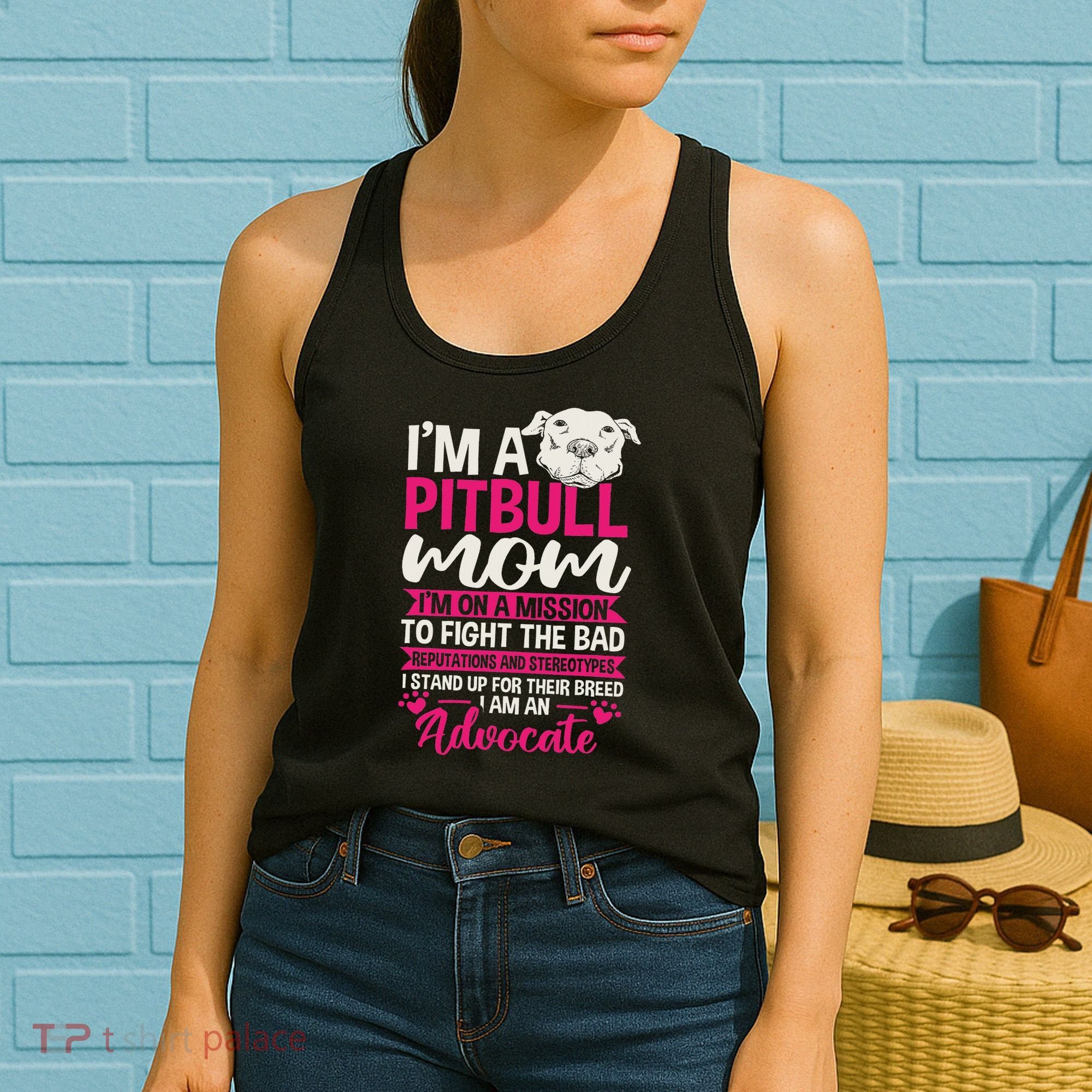 Pitbull Mom Pit Bull Terrier Mommy Pibble Mother's Day Women's Tank Top