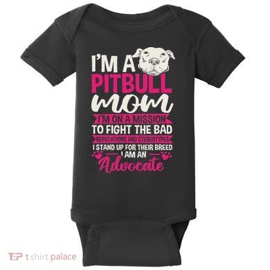 Pitbull Mom Pit Bull Terrier Mommy Pibble Mother's Day Baby Bodysuit