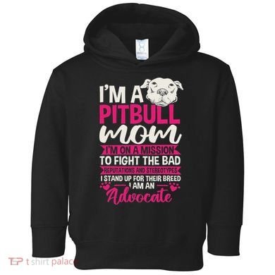 Pitbull Mom Pit Bull Terrier Mommy Pibble Mother's Day Toddler Hoodie