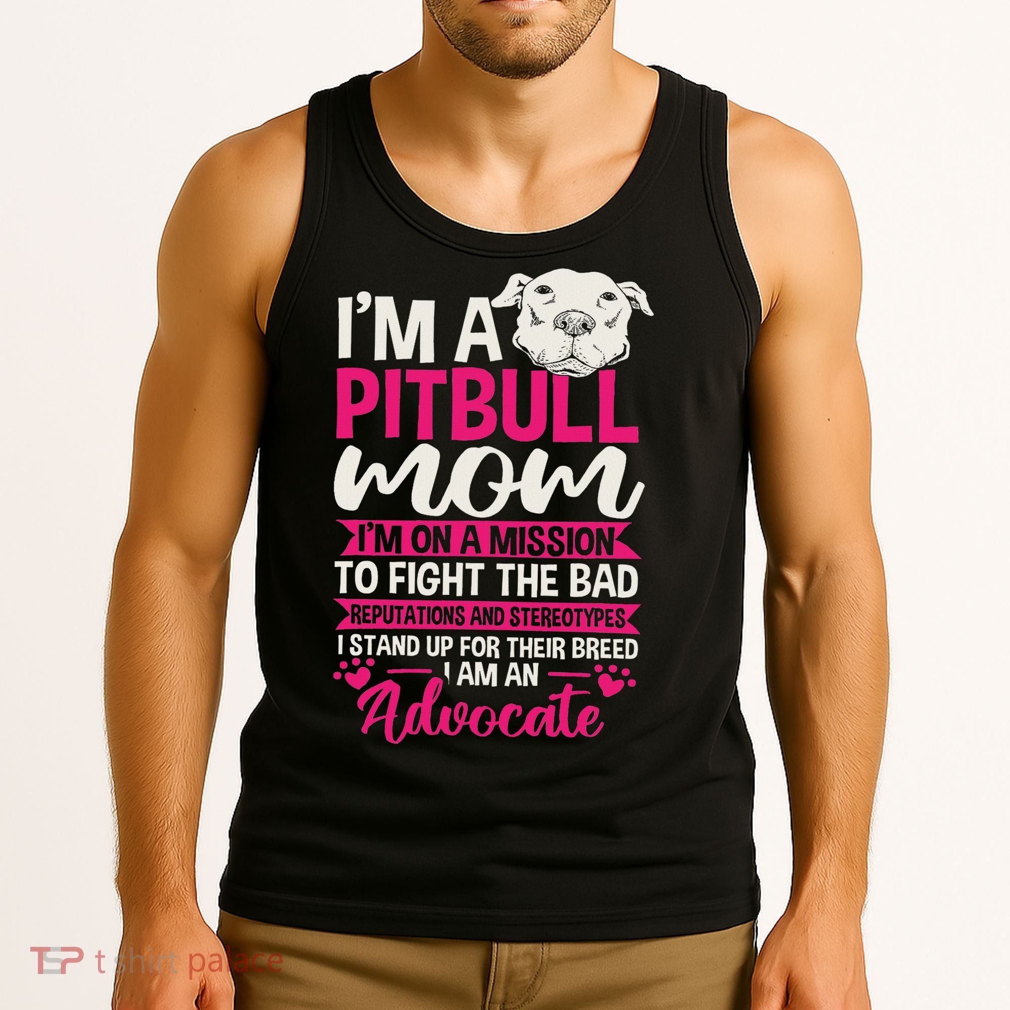 Pitbull Mom Pit Bull Terrier Mommy Pibble Mother's Day Tank Top