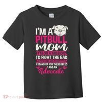 Pitbull Mom Pit Bull Terrier Mommy Pibble Mother's Day Toddler T-Shirt thumb 0