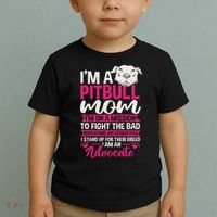Pitbull Mom Pit Bull Terrier Mommy Pibble Mother's Day Toddler T-Shirt thumb 2