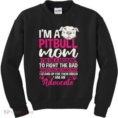 Pitbull Mom Pit Bull Terrier Mommy Pibble Mother's Day Kids Sweatshirt