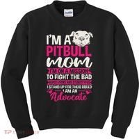 Pitbull Mom Pit Bull Terrier Mommy Pibble Mother's Day Kids Sweatshirt thumb 0