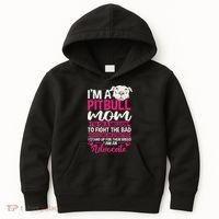 Pitbull Mom Pit Bull Terrier Mommy Pibble Mother's Day Kids Hoodie thumb 0