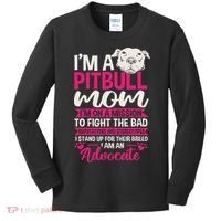 Pitbull Mom Pit Bull Terrier Mommy Pibble Mother's Day Kids Long Sleeve Shirt thumb 0