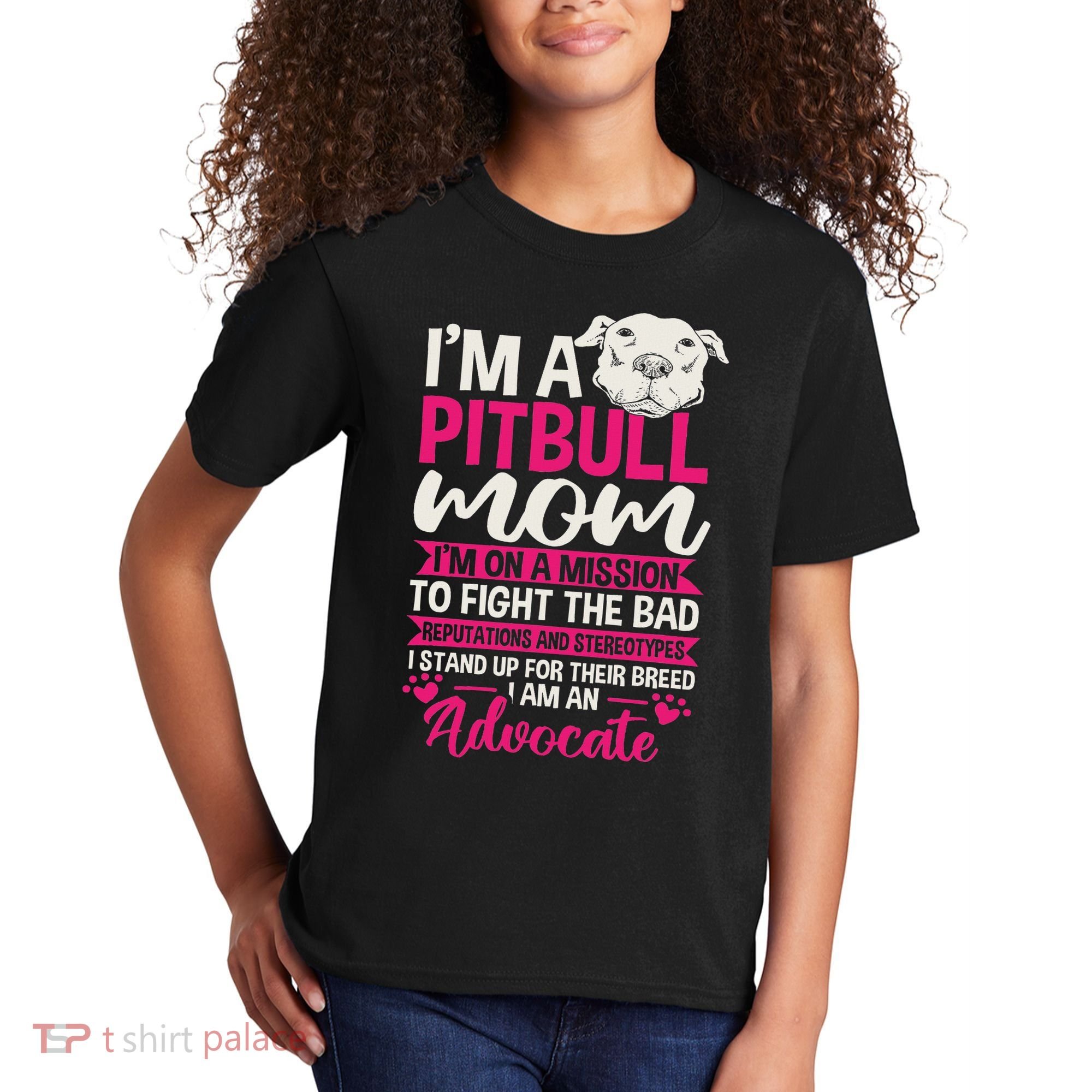 Pitbull Mom Pit Bull Terrier Mommy Pibble Mother's Day Kids T-Shirt
