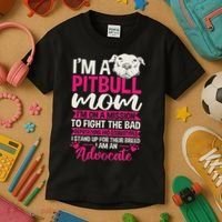Pitbull Mom Pit Bull Terrier Mommy Pibble Mother's Day Kids T-Shirt thumb 3