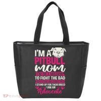 Pitbull Mom Pit Bull Terrier Mommy Pibble Mother's Day Tote Bag thumb 0
