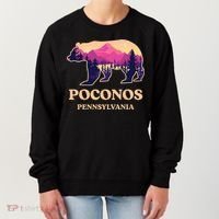 Poconos Mountains Pennsylvania Pa Bear Hiking Souvenirs Women's Sweatshirt thumb 0