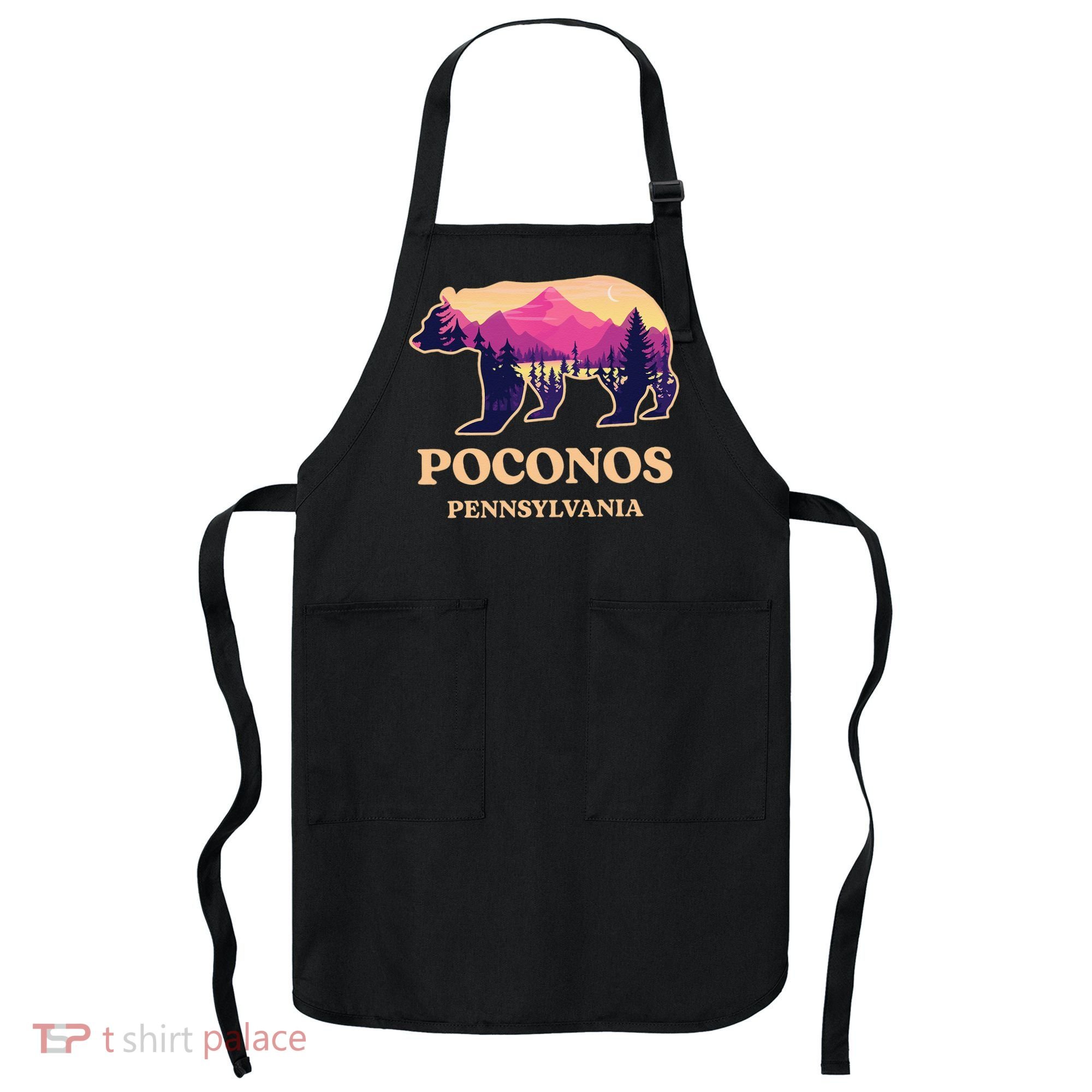 Poconos Mountains Pennsylvania Pa Bear Hiking Souvenirs Apron