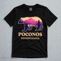 Poconos Mountains Pennsylvania Pa Bear Hiking Souvenirs T-Shirt thumb 5