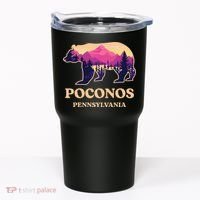 Poconos Mountains Pennsylvania Pa Bear Hiking Souvenirs Tumbler thumb 0