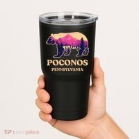 Poconos Mountains Pennsylvania Pa Bear Hiking Souvenirs Tumbler thumb 2