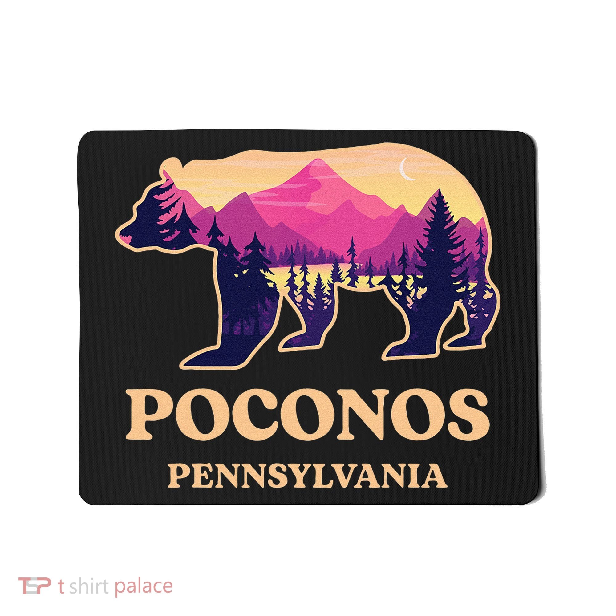 Poconos Mountains Pennsylvania Pa Bear Hiking Souvenirs Mousepad
